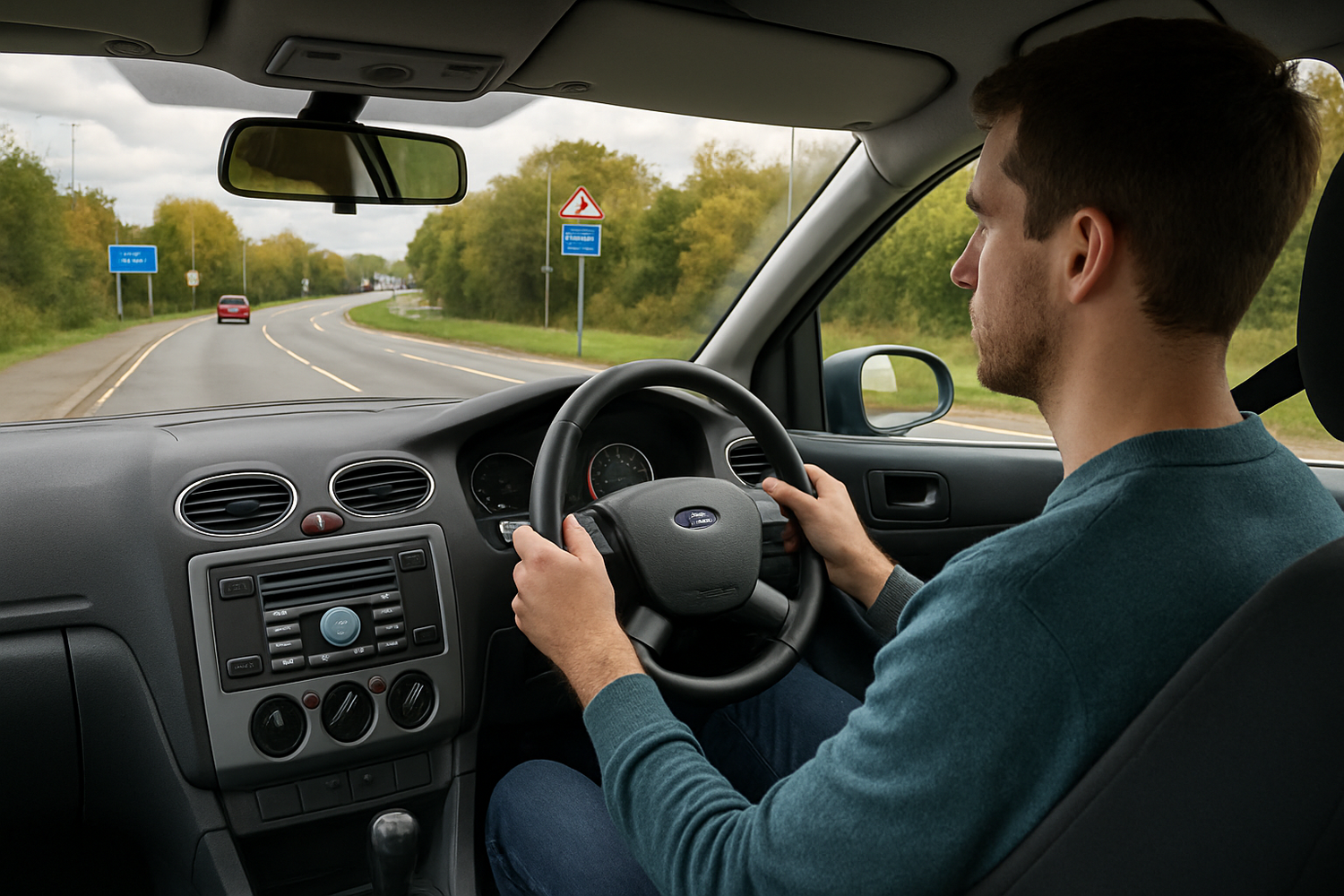 UK driver at the wheel