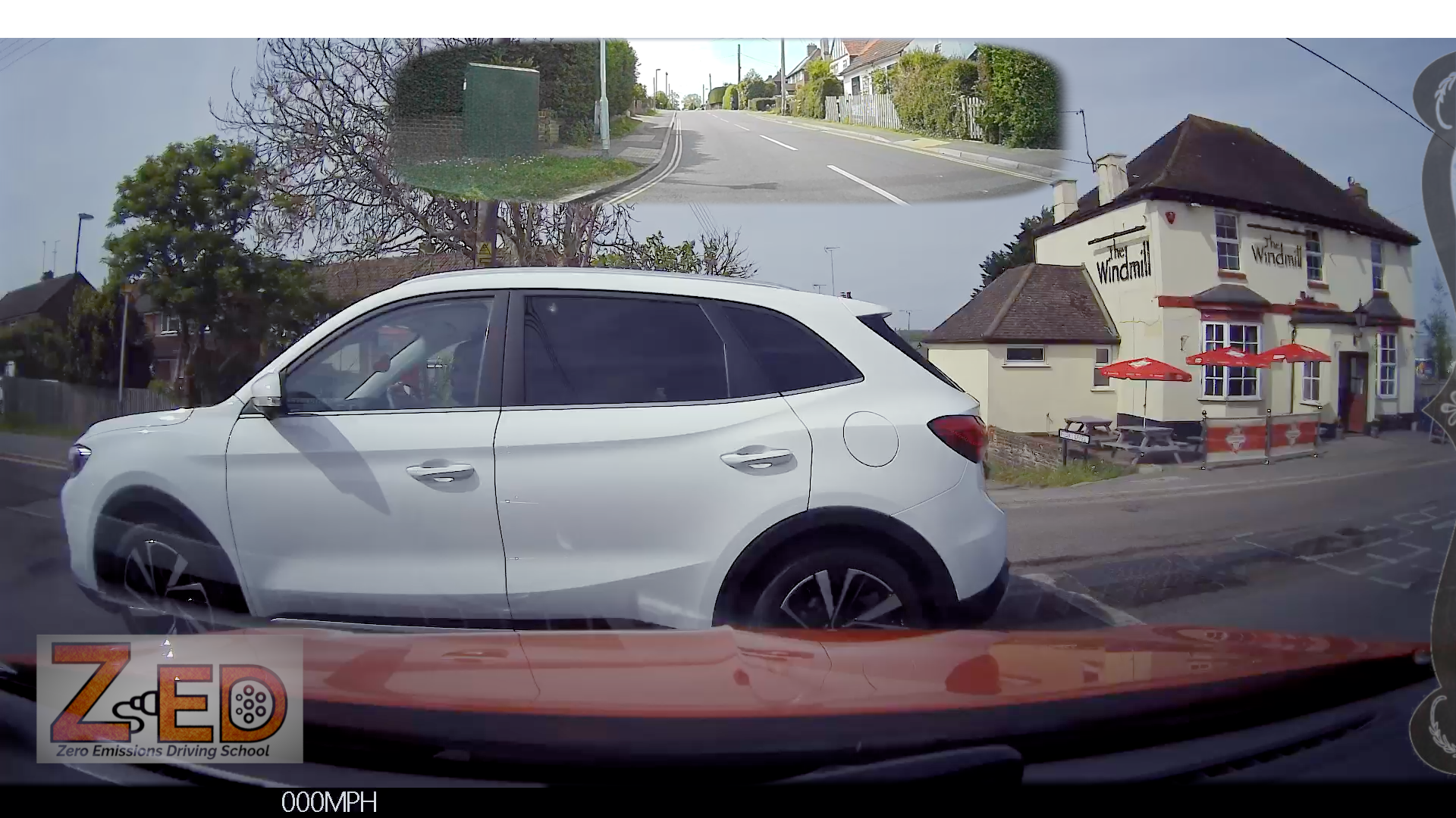 A still frame taken from a driving test review video