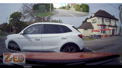 A still frame taken from a driving test review video