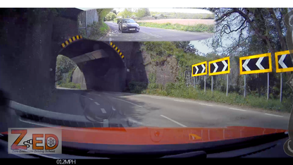 A still frame taken from a driving test review video