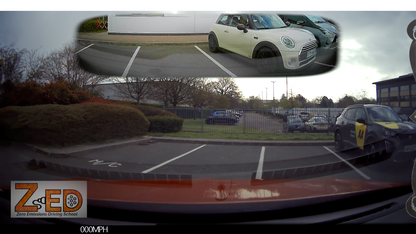 A still frame taken from a driving test review video
